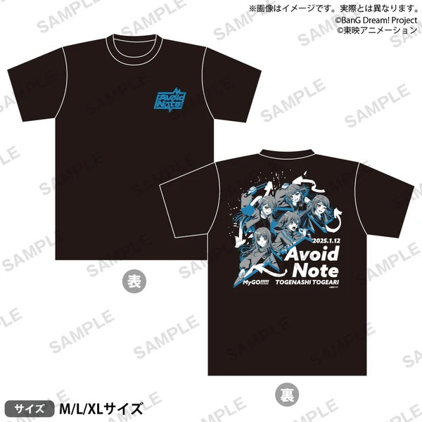 Bushiroad Creative MyGO!!!!! x togenashitogeari Avoid Note T-Shirt