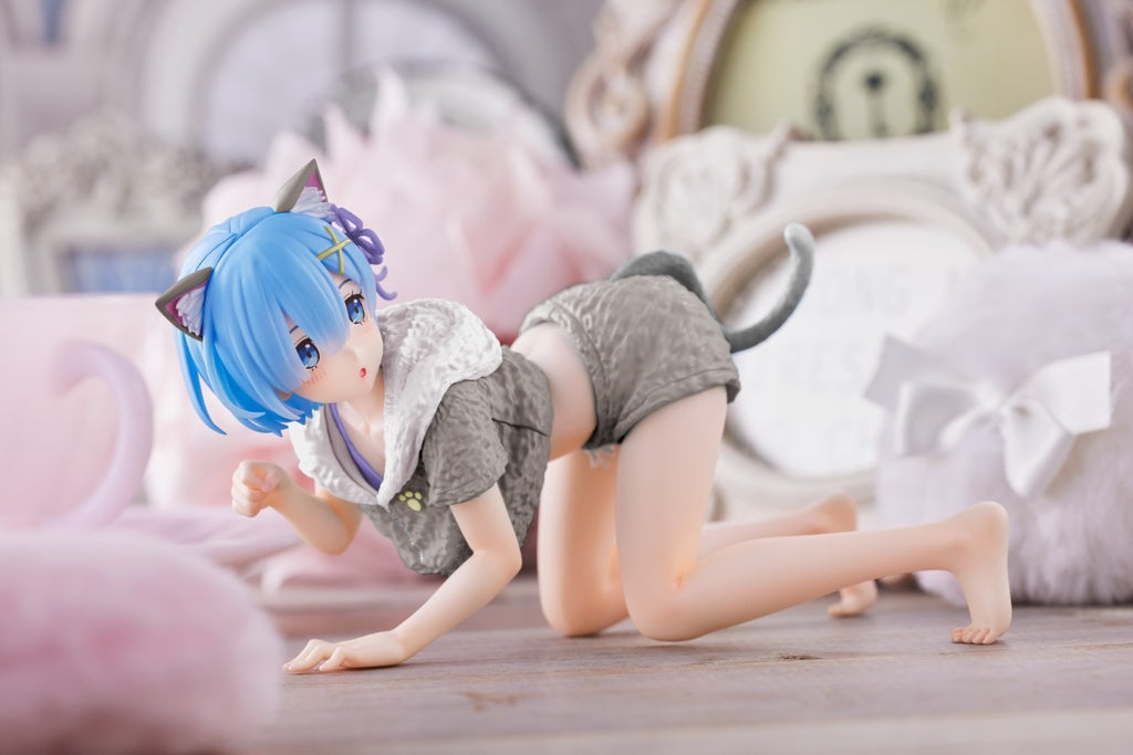 Taito Desktop Cute Figure 《Re:從零開始的異世界生活》 雷姆 (貓咪家居服 Ver.) Renewal Edition