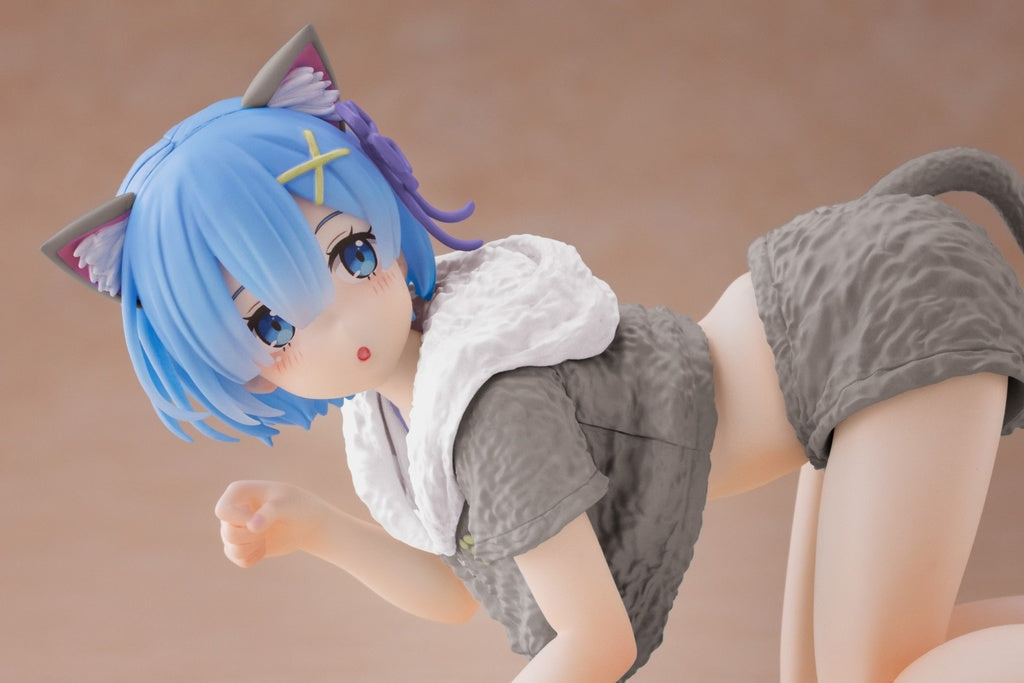 Taito Desktop Cute Figure 《Re:從零開始的異世界生活》 雷姆 (貓咪家居服 Ver.) Renewal Edition